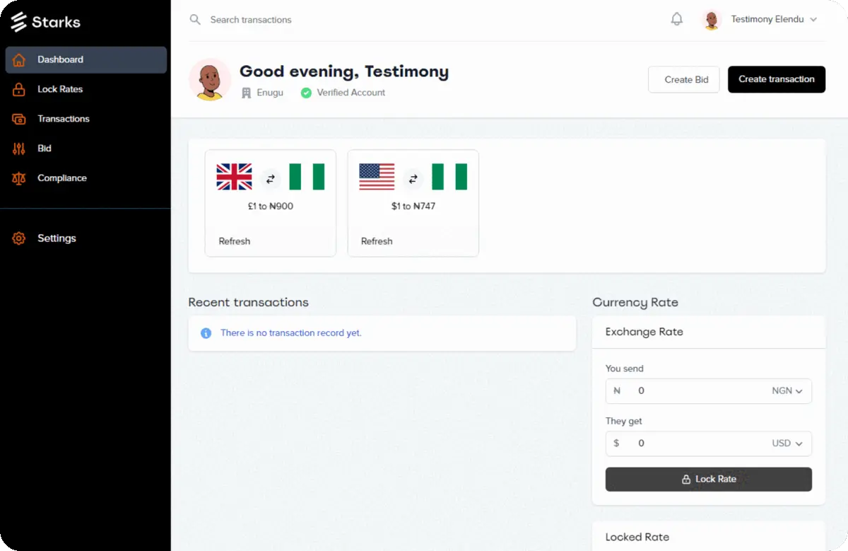 Starks Hero Dashboard